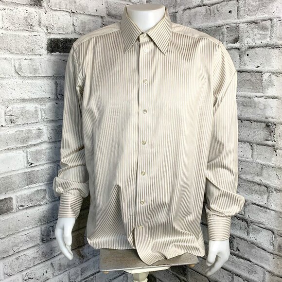 Eton Ganghester 1928 Contemporary Fit Striped Dress Shirt - Picture 1 of 11
